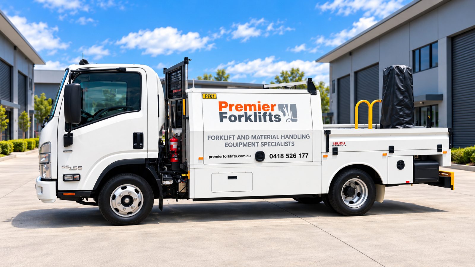 Premier Forklifts mobile service truck
